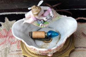 Vintage Floral Cherub Seashell Vanity Light Vintage Night Light