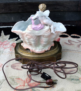 Vintage Floral Cherub Seashell Vanity Light Vintage Night Light