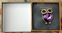 Load image into Gallery viewer, NOS Vintage  Monet OWL Rhinestone Pin Brooch W Original Box