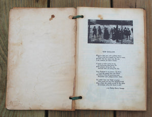Vintage Wood Cookbook Cover Binding New England Primitive
