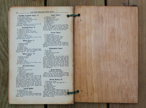 Vintage Wood Cookbook Cover Binding New England Primitive