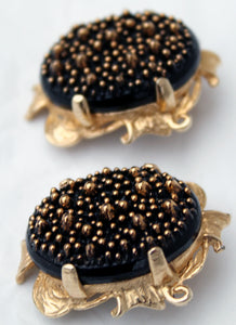 Vintage JUDY LEE Clip on Earrings Art Nouveau style