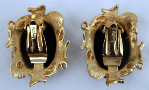 Vintage JUDY LEE Clip on Earrings Art Nouveau style
