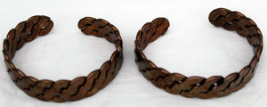 2 Braided Copper Bracelets