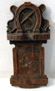 Vintage Ornawood Orna Wood Wall Plaque Horse Racing Derby
