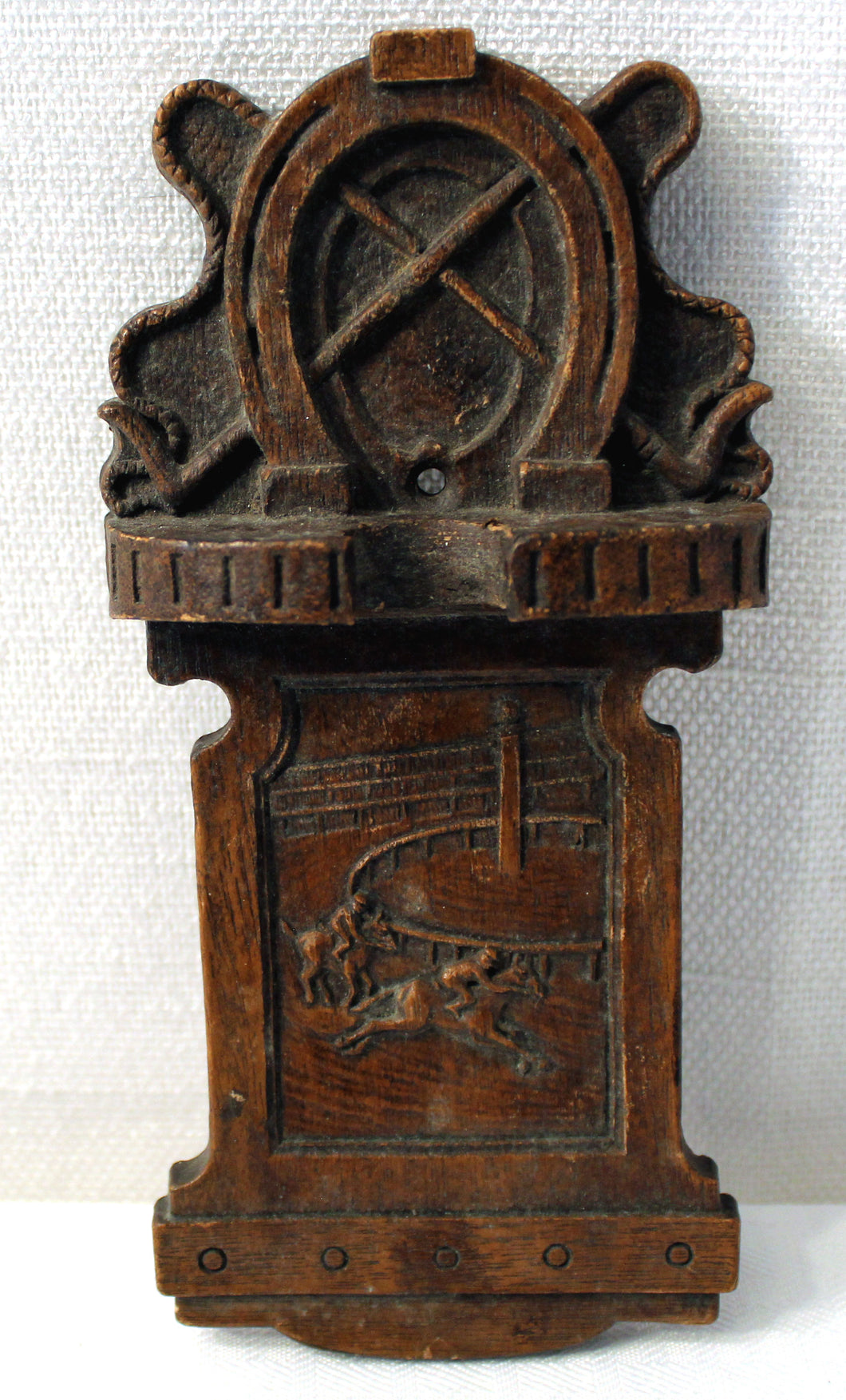 Vintage Ornawood Orna Wood Wall Plaque Horse Racing Derby