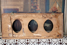 Load image into Gallery viewer, Antique Triple Oval Picture Frame Floral Handpainted Shabby