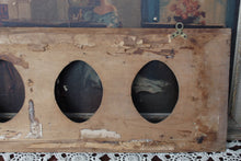 Load image into Gallery viewer, Antique Triple Oval Picture Frame Floral Handpainted Shabby