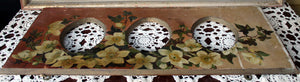 Antique Triple Oval Picture Frame Floral Handpainted Shabby