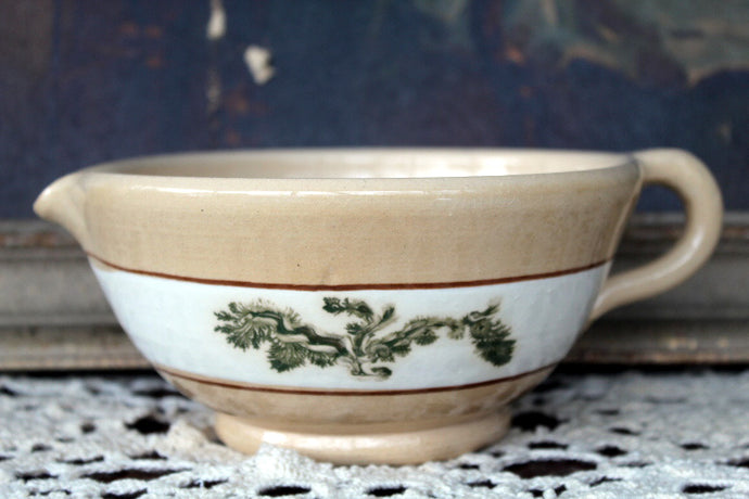 East Knoll Pottery Batter Bowl Seaweed? Pattern RBD Pitcher