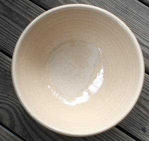 East Knoll Pottery RBD 10 inch Bowl Yelloware Banded