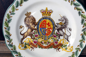 Vintage Wedgewood Etruria England Royal Arms Plate Dieu Et Mon Droit