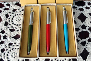 4 NOS Vintage Parker Jotter Mechanical Pencils Red Blue Green