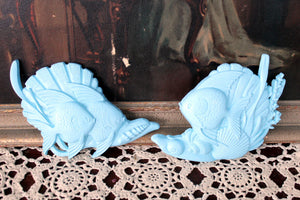 Vintage Burwood Co Blue Fish Plaque Hanging Decor Mid Century Retro