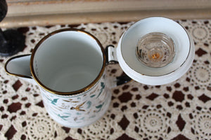 Rare Georges Briard Enamelware Birds Coffee Pot