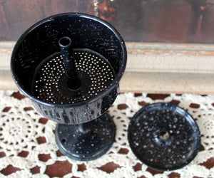 Rare Georges Briard Enamelware Birds Coffee Pot