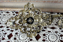 Load image into Gallery viewer, Pair Wall Sconces Candleholders Hollywood Regency Goldtone Metal