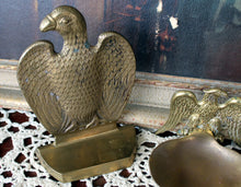 Load image into Gallery viewer, Vintage Eagle Brass Bookends &amp; Eagle Soap Dish