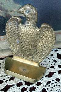 Vintage Eagle Brass Bookends & Eagle Soap Dish