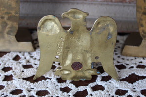 Vintage Eagle Brass Bookends & Eagle Soap Dish