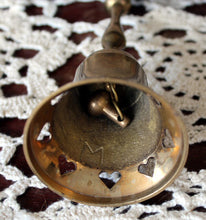 Load image into Gallery viewer, Vintage Brass Teapot Key Holder, Brass Heart Bell, Swivel Brass Candleholder