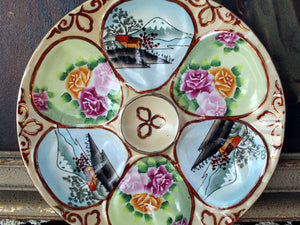 Vintage Hand Painted Nippon Roses Plate