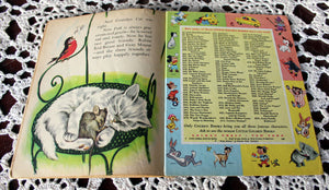 Vintage Puff The Blue Kitten Book & Shy Kitten & Pokey Puppy Little Golden Books
