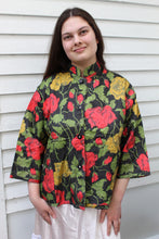 Load image into Gallery viewer, Vintage Carol Brent Bed Jacket Floral Rhinestone Button Accents 38