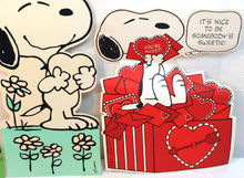 Load image into Gallery viewer, Vintage Snoopy Peanuts Greeting Cards, Holiday Cut-Outs. Valentine, Thanksgiving, Patriotic, Sports