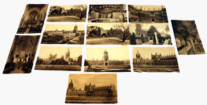 13 Vintage Oxford Postcards 12 un-used Bodleian Library, Christ Church, City Wall New College