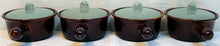 Load image into Gallery viewer, 4 Red Wing Village Green Handled Mini Covered  Casserole Soup