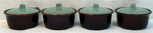 Load image into Gallery viewer, 4 Red Wing Village Green Handled Mini Covered  Casserole Soup