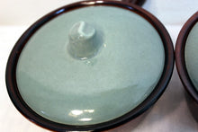 Load image into Gallery viewer, 4 Red Wing Village Green Handled Mini Covered  Casserole Soup