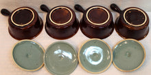 Load image into Gallery viewer, 4 Red Wing Village Green Handled Mini Covered  Casserole Soup