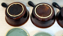 Load image into Gallery viewer, 4 Red Wing Village Green Handled Mini Covered  Casserole Soup