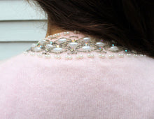 Load image into Gallery viewer, 50&#39;s 60&#39;s  Beaded Rhinestone Vintage Sweater M