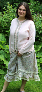 Vintage Jessica's Gunnies Gunne Sax Floral Pheasant Skirt 11