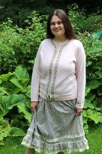 Vintage Jessica's Gunnies Gunne Sax Floral Pheasant Skirt 11