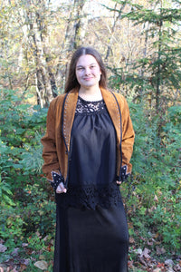 Vintage Western Studded Cropped Leather Jacket L