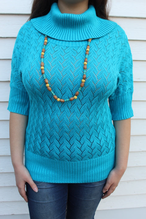 NOS Michael Kors Blue Knit Sweater XS/XP