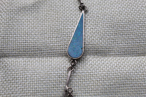 Mexican Sterling Crushed Turquoise Vintage Necklace