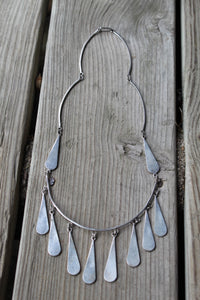 Mexican Sterling Crushed Turquoise Vintage Necklace