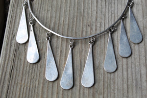 Mexican Sterling Crushed Turquoise Vintage Necklace