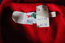 Load image into Gallery viewer, NOS Vintage Sears Bragg&#39;n Dragon Red Men&#39;s V-Neck Sweater XL Tall Tags On
