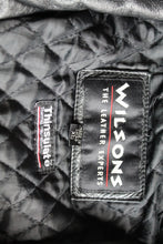 Load image into Gallery viewer, Vintage Wilsons Cropped Black Leather Biker Jacket XL Zip Out Lining Woman&#39;s