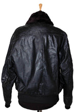 Load image into Gallery viewer, Vintage Excelled Leather Flight Jacket Black Bomber Biker  L- ON SALE!