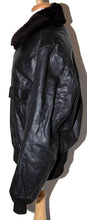 Load image into Gallery viewer, Vintage Excelled Leather Flight Jacket Black Bomber Biker  L- ON SALE!